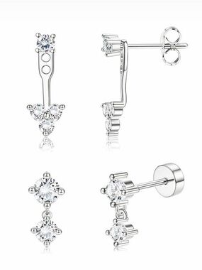 #118 Gold Plated Jacket &Drop Earrings